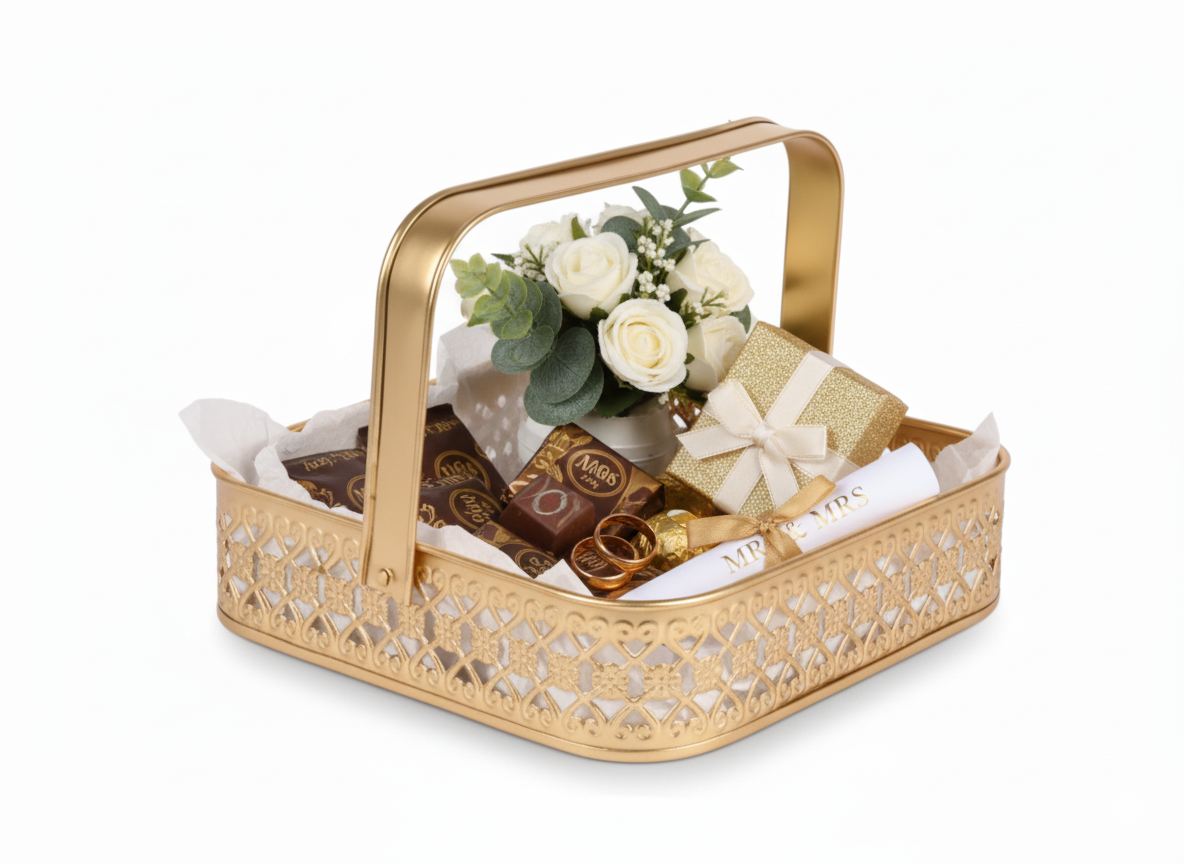 Golden Grace Hamper Basket