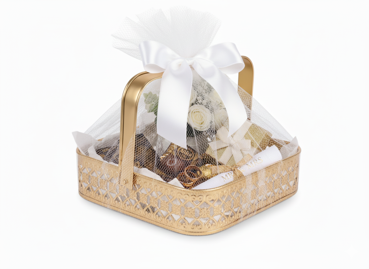 Golden Grace Hamper Basket